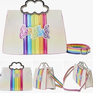 Loungefly Lisa Frank Rainbow Cloud Handle Crossbody NEW